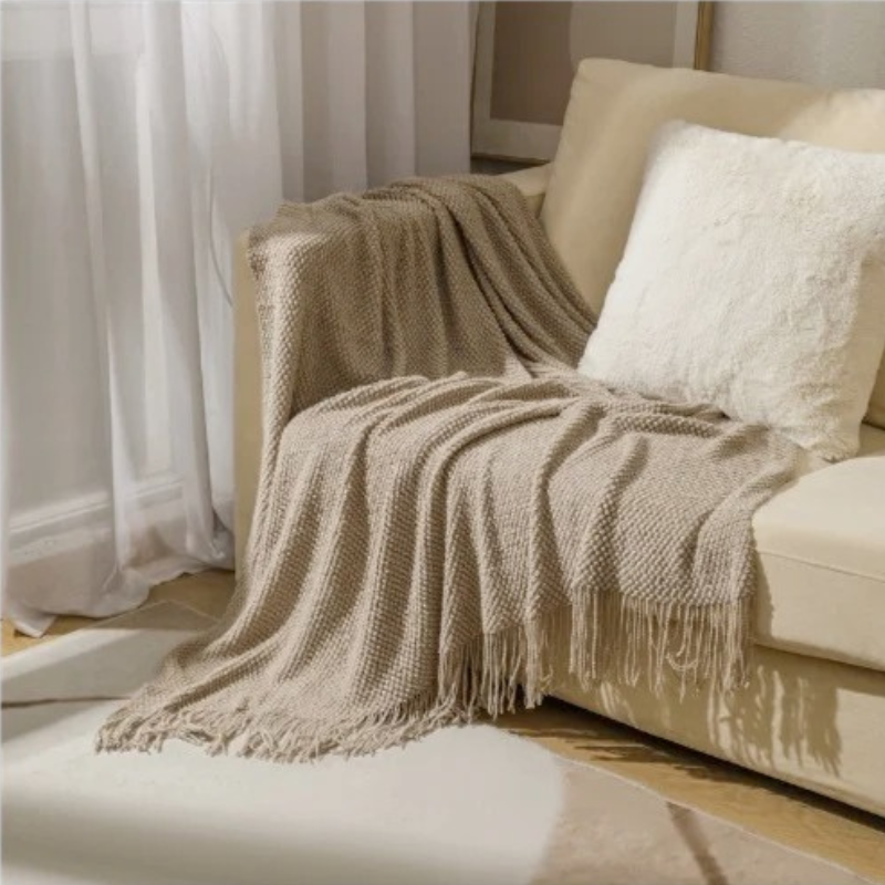 Soft, warm merino-style throw blanket for ultimate comfort in your bedroom or living space.