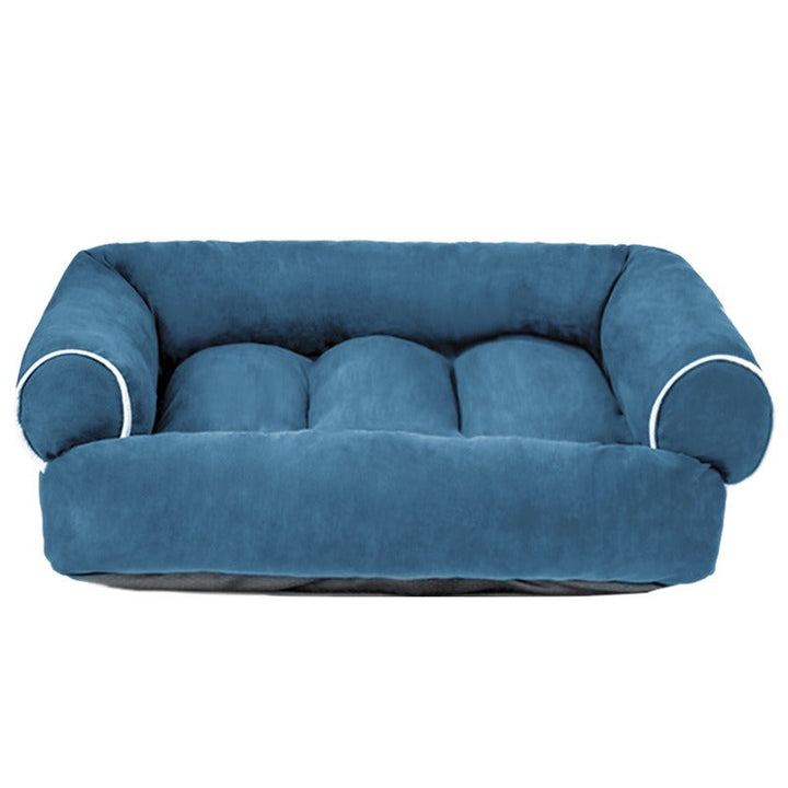 Plush calming dog sofa for pets, an orthopedic bed designed for deep relaxation and ultimate comfort.