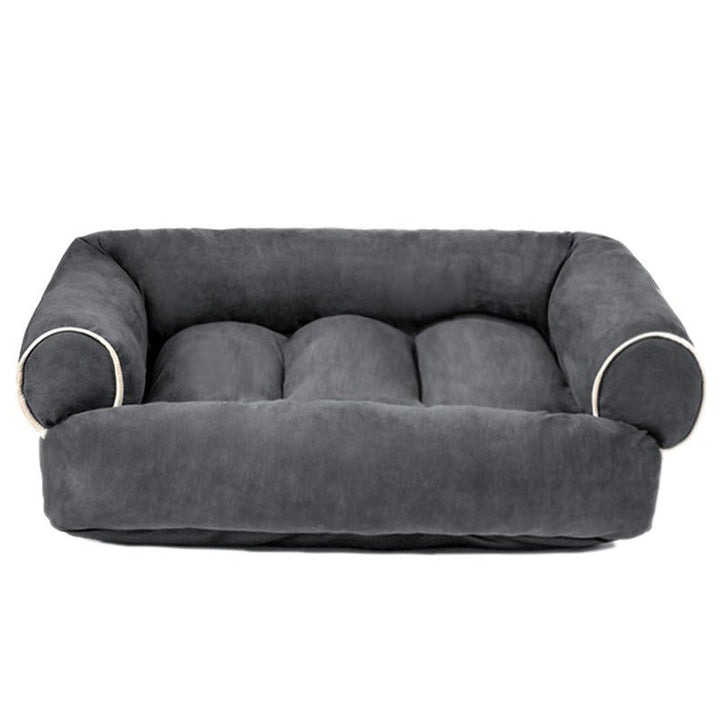 Premium orthopedic dog sofa bed, calming & comfortable for deep relaxation & joint support. Washable pet supply.