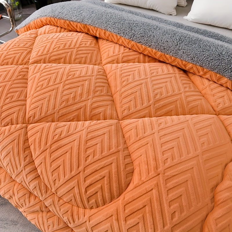 Cozy fleece throw blanket, plush and warm, perfect for snuggling comfort in the living room.