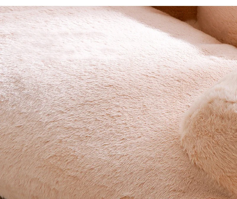 Soft, washable luxury dog bed in a modern sofa design. Perfect cozy retreat for any size dog.