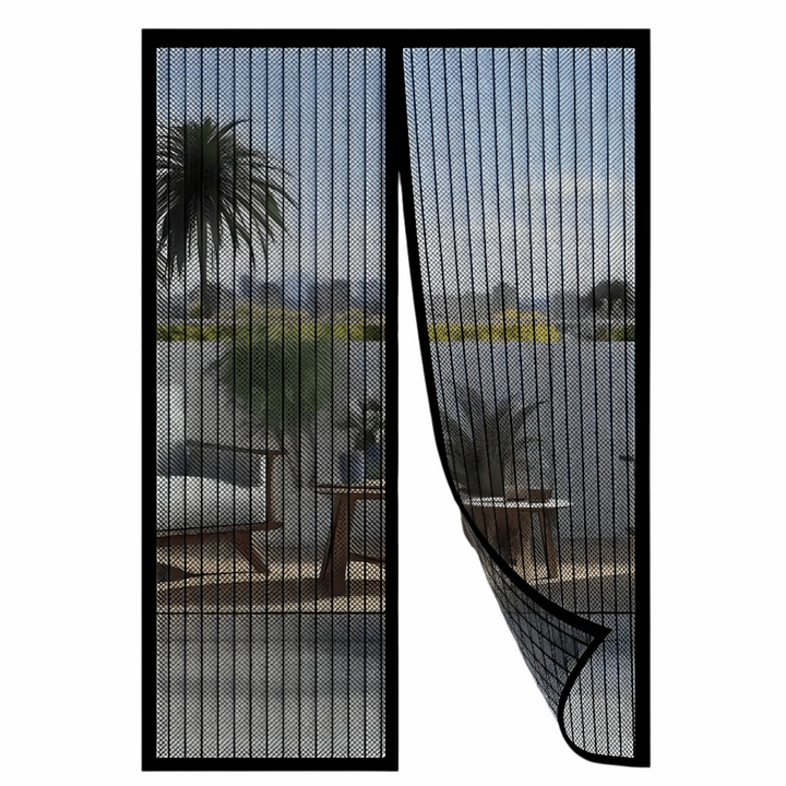 Magnetic fly screen door mesh, auto-close for pest control & fresh air. Easy install.
