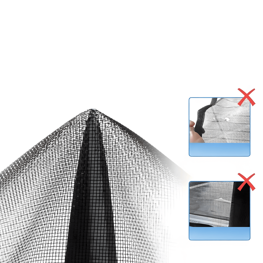 Magnetic mesh door curtain, self-closing insect screen for easy home pest control.