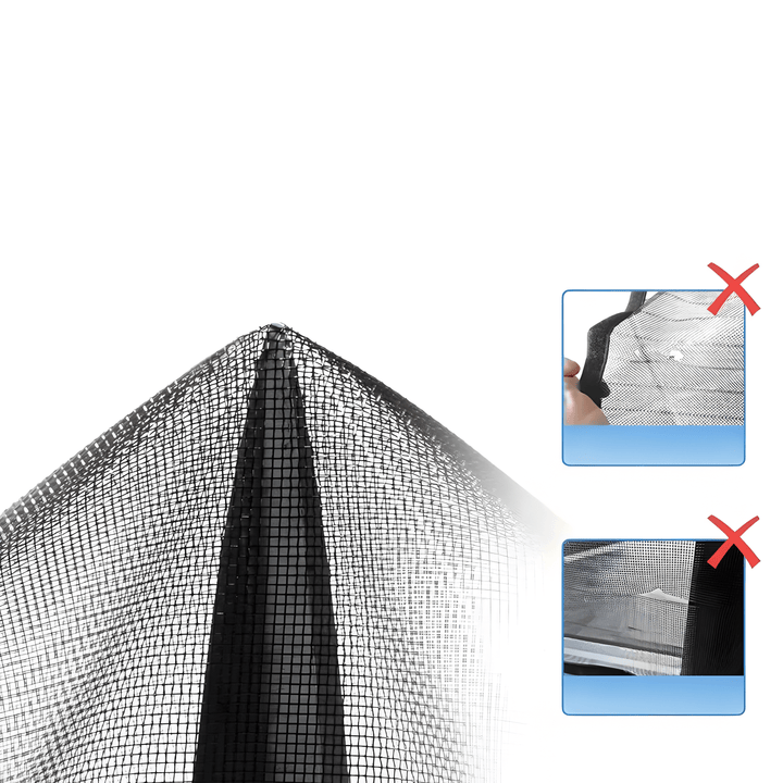 Magnetic mesh door curtain, self-closing insect screen for easy home pest control.