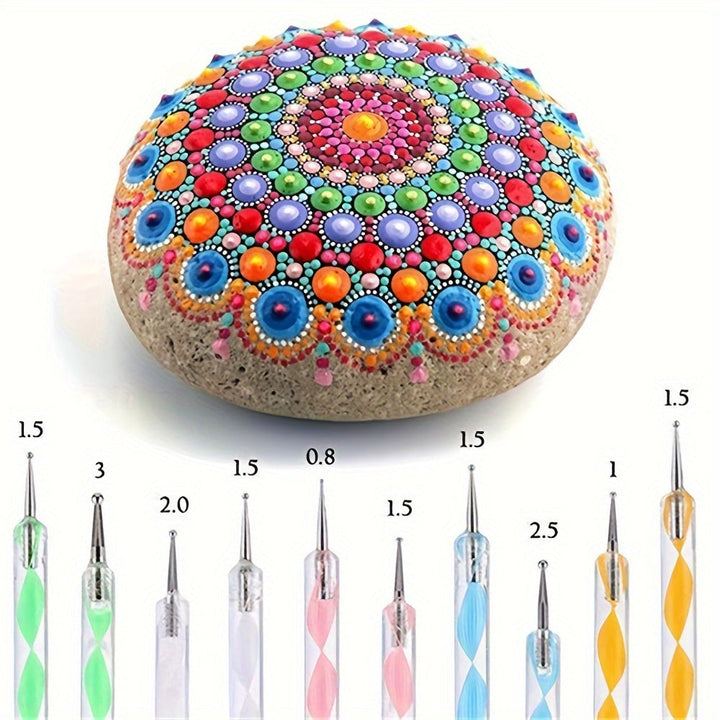 Mandala dotting tools set for creative painting, rock art, & DIY crafts. Perfect art supplies for beginners.