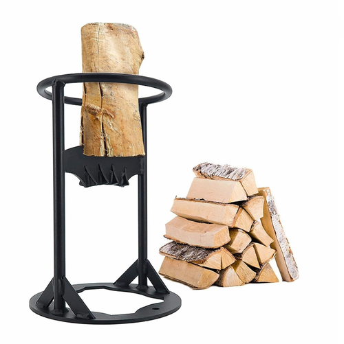 Durable steel manual wood splitter, a reliable firewood processing tool.