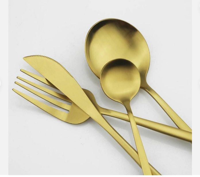 Stylish matte finish spoon, perfect for a modern tableware and dining experience.