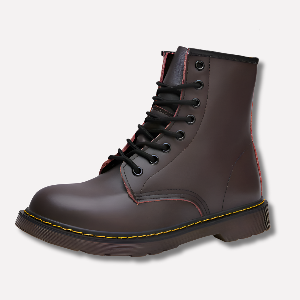 Matte finish women's lace-up ankle boots for everyday utility. Stylish, comfortable & versatile casual footwear.