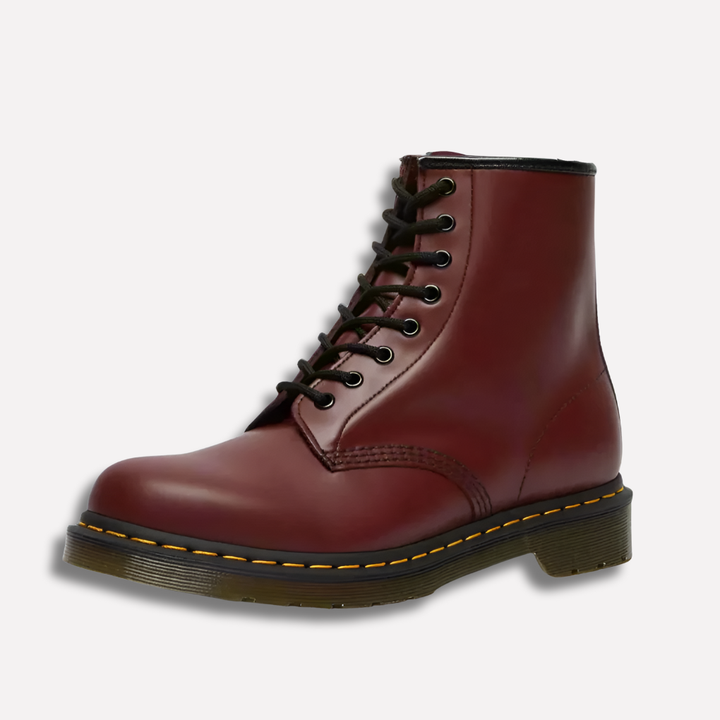 Women's matte finish lace-up ankle boots with sturdy utility sole, perfect for stylish everyday comfort.
