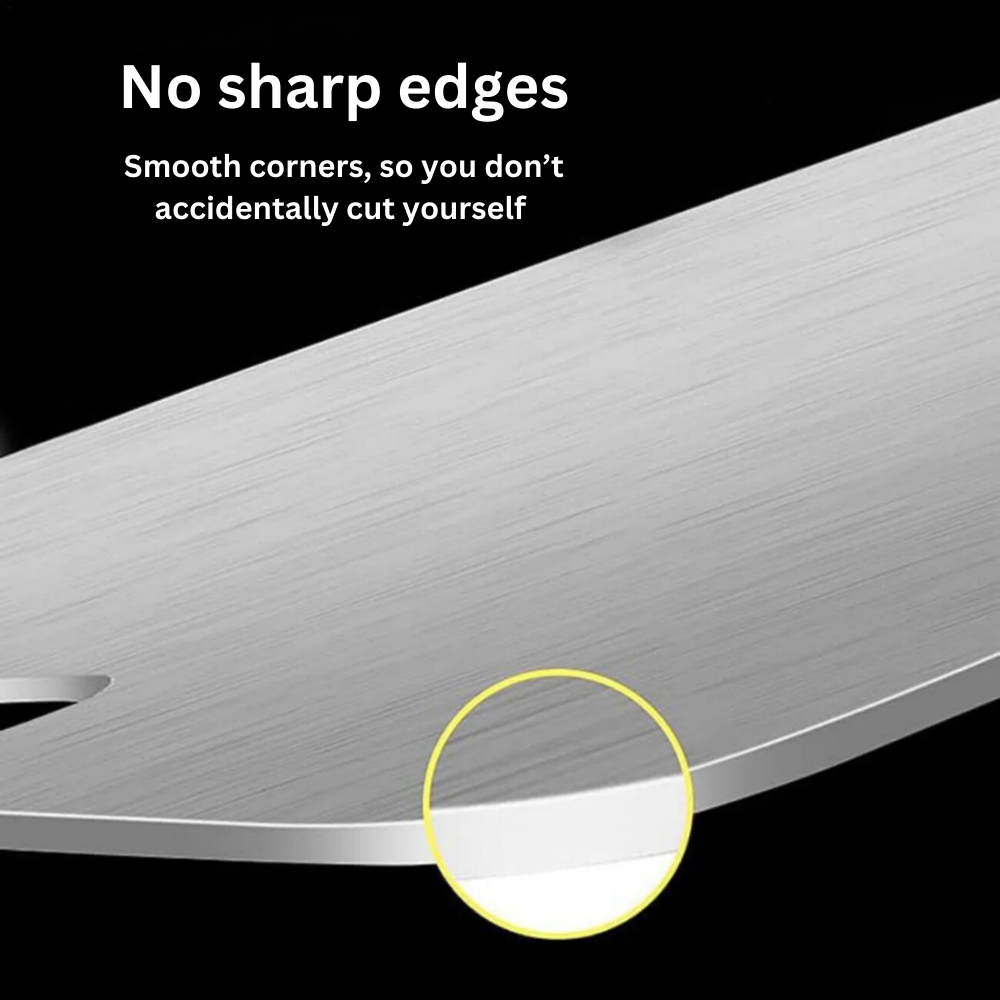 High-performance titanium cutting board, odor-resistant, non-porous, a chef's cooking tool.