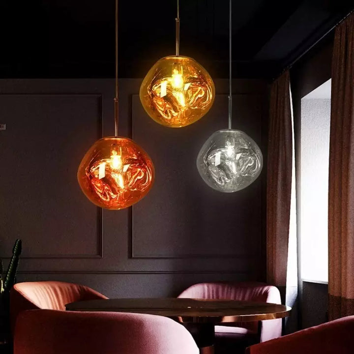 Melt pendant lamp in its iconic organic shape, offering a unique ambient lighting solution.