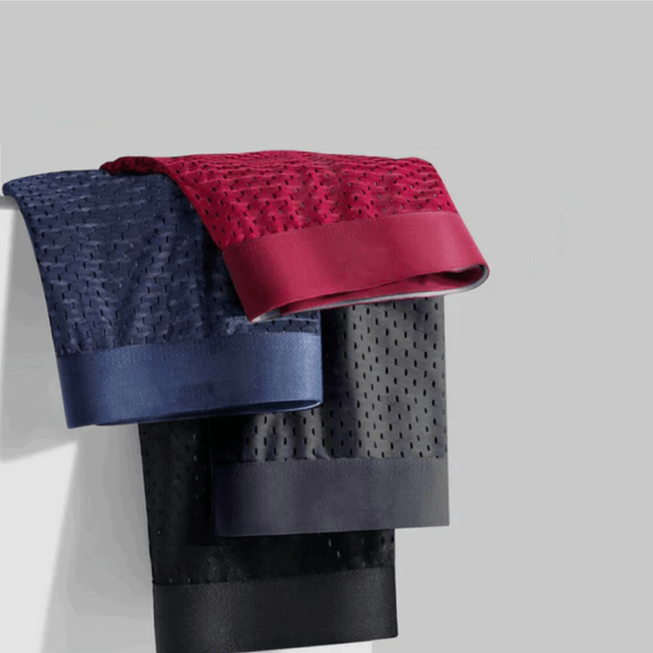 Men's flexible fit boxer briefs, 10-pack, designed for ultimate comfort and daily sports activity.