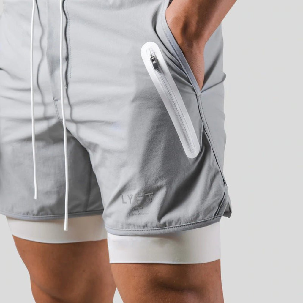 Comfortable and functional men's performance shorts with moisture-wicking fabric.