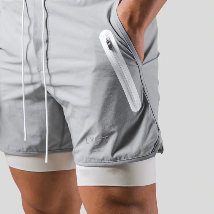 Comfortable and functional men's performance shorts with moisture-wicking fabric.