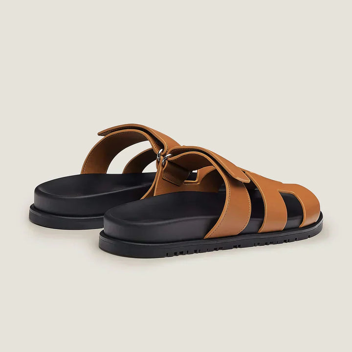 Ergonomic design of mens slip-on sandals, ideal for all-day wear