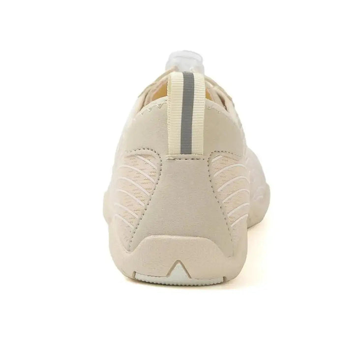 Breathable mesh upper of men's casual barefoot sneakers
