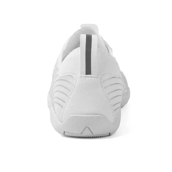 Men's grey casual sneakers designed for barefoot comfort