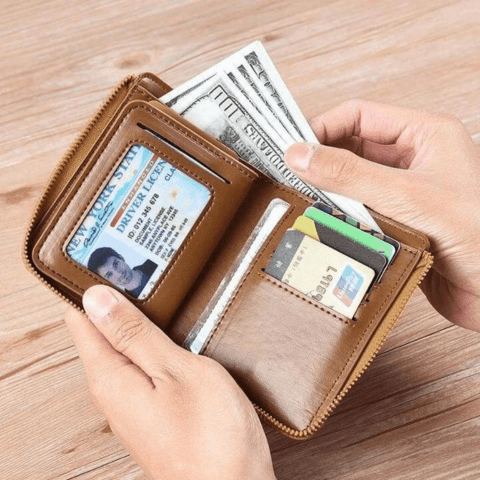 Timeless brown leather bifold wallet for men, designed for ultimate security