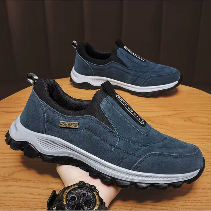Stylish men's Arlo slip-on sneakers with advanced orthopedic comfort, perfect for casual and active wear.