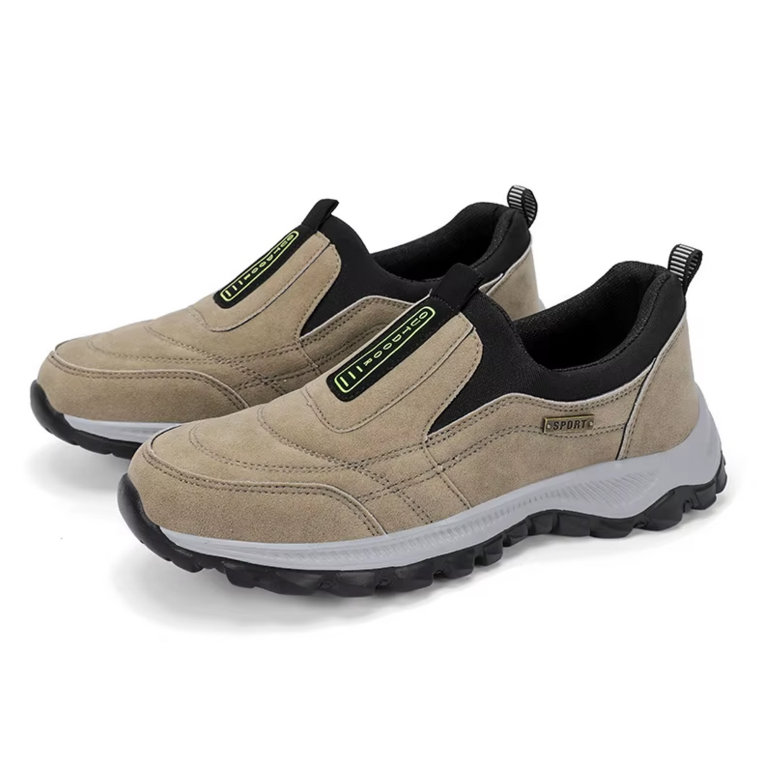 Experience all-day comfort with Arlo men's orthopedic slip-on walking sneakers, ideal for support.