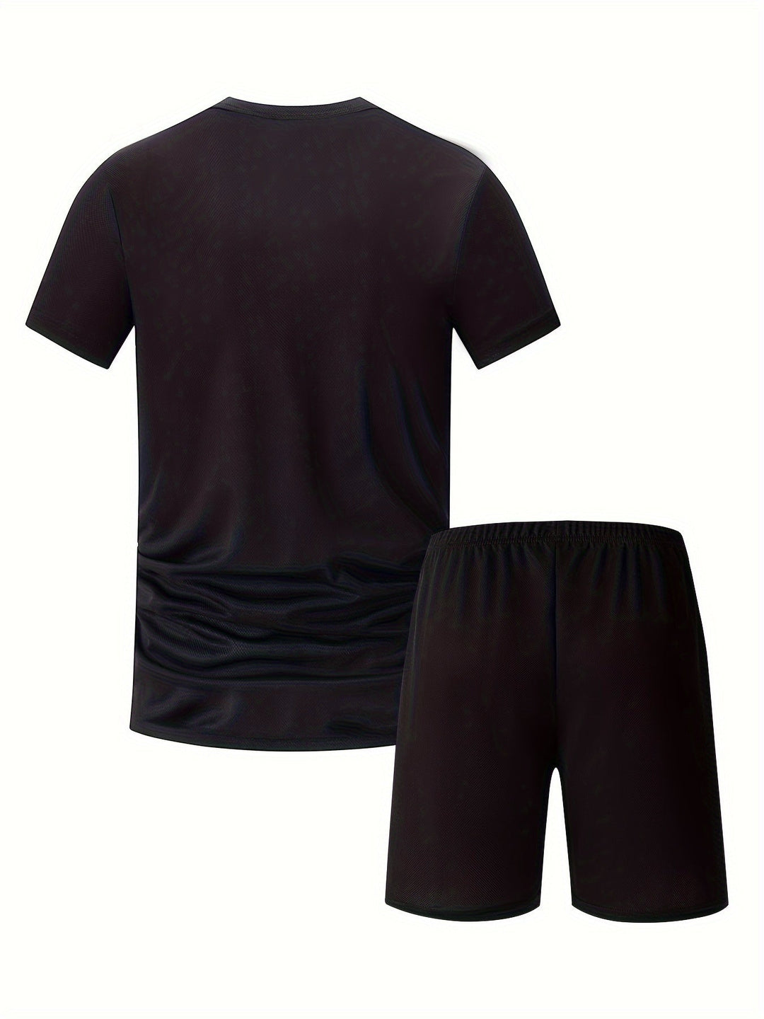 Activewear set for men: gradient quick-dry sports t-shirt and matching shorts, perfect for gym & training.