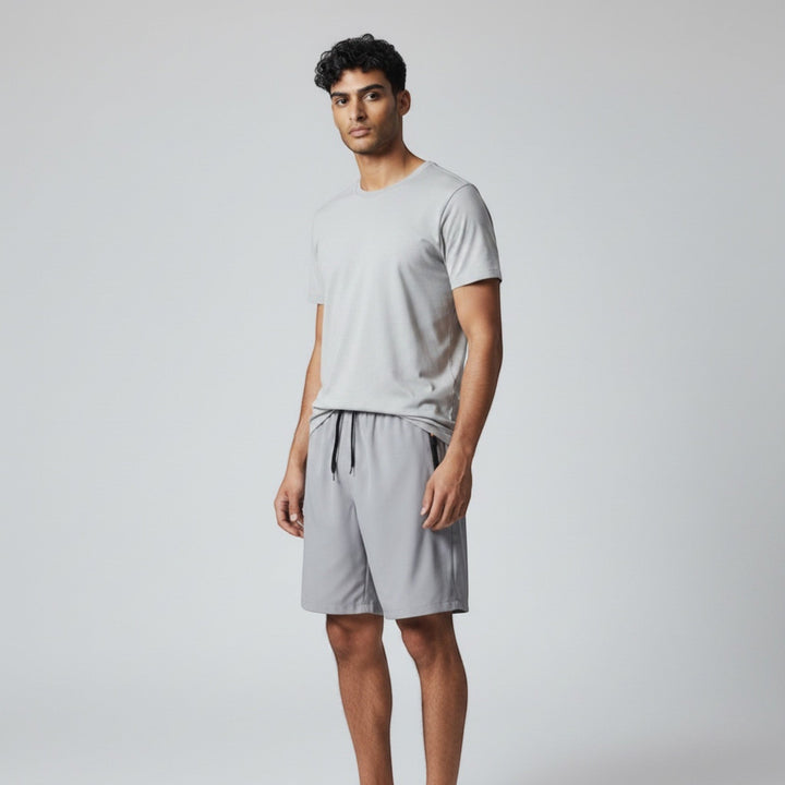 Stylish men's casual & workout shorts, 3-pack. Designed with zip pockets for comfort and functionality.