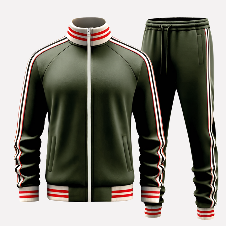 High-quality men's athletic tracksuit set, ideal for active lifestyles, gym, and casual wear.