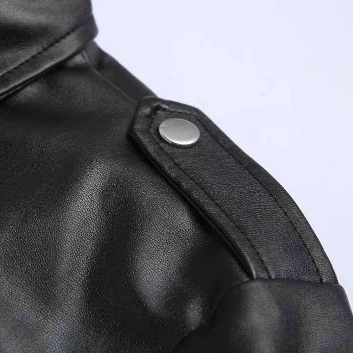 Modern men's Austin bomber jacket for elegant fashion. This versatile black zipper coat is stylish casual outerwear.