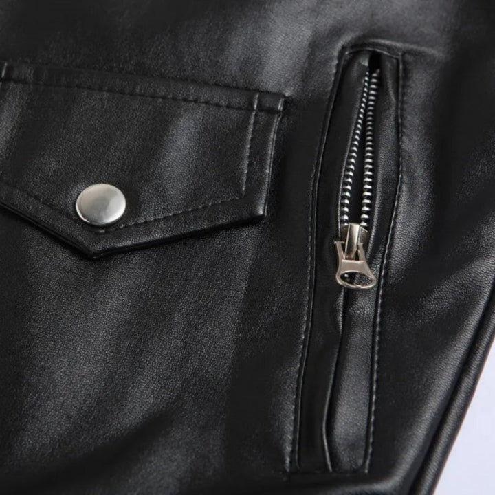 Men's white Austin bomber jacket, an elegant and versatile casual outerwear piece with a sleek zipper design.