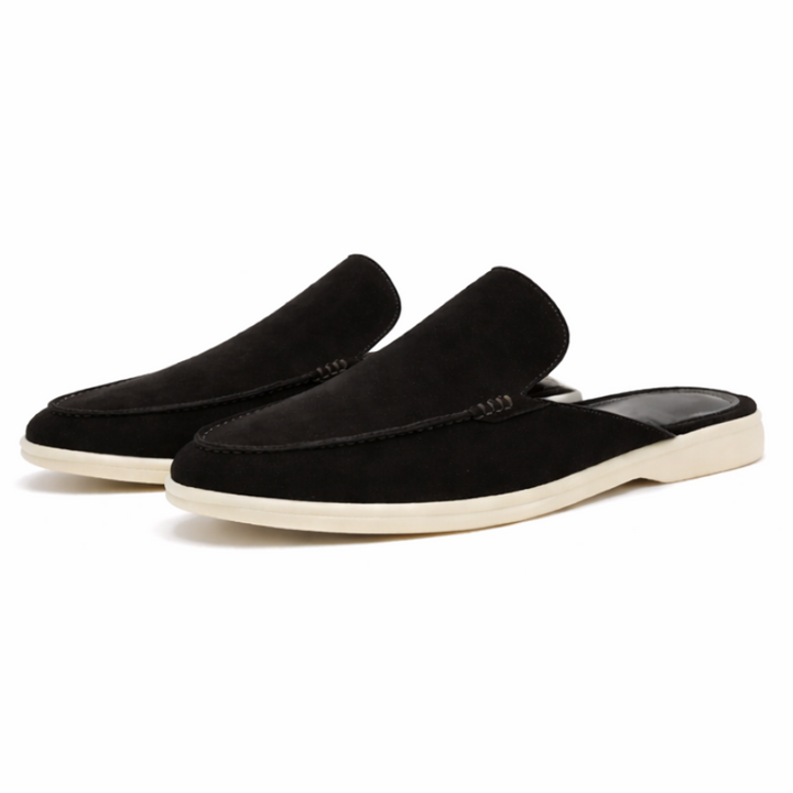 Men's backless slip-on loafers, perfect for effortless casual summer style & comfort.