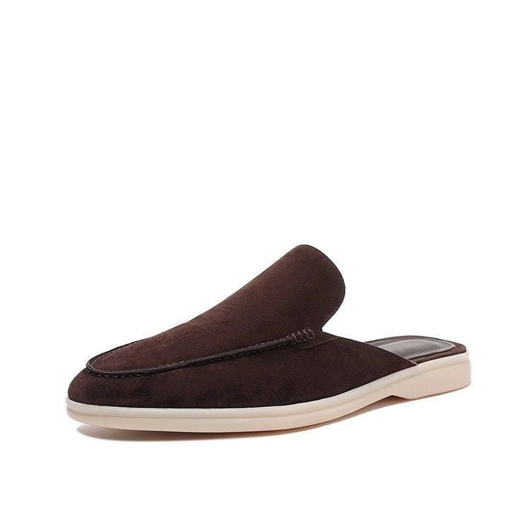 Casual men's backless slip-on loafers, essential summer footwear for comfort & laid-back modern style.