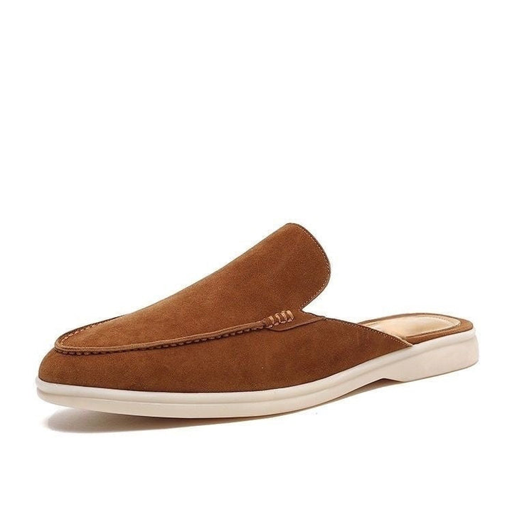 Men's comfortable backless slip-on loafers, merging modern style with effortless warm-weather footwear.