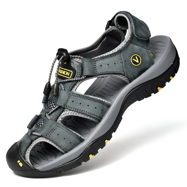 Stylish and supportive men's orthopedic sandals, perfect for summer casual wear.