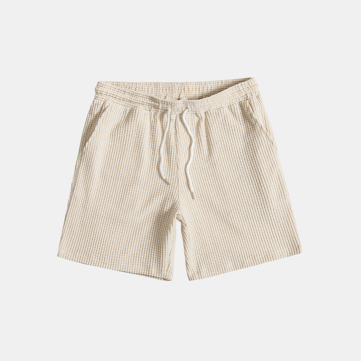 Relaxed fit men's green shirt & shorts set, perfect casual outfit for summer, vacation, or beach.