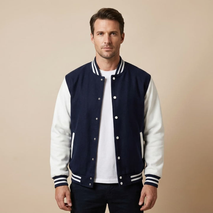 Men's olive green bomber jacket, versatile outerwear for any season.