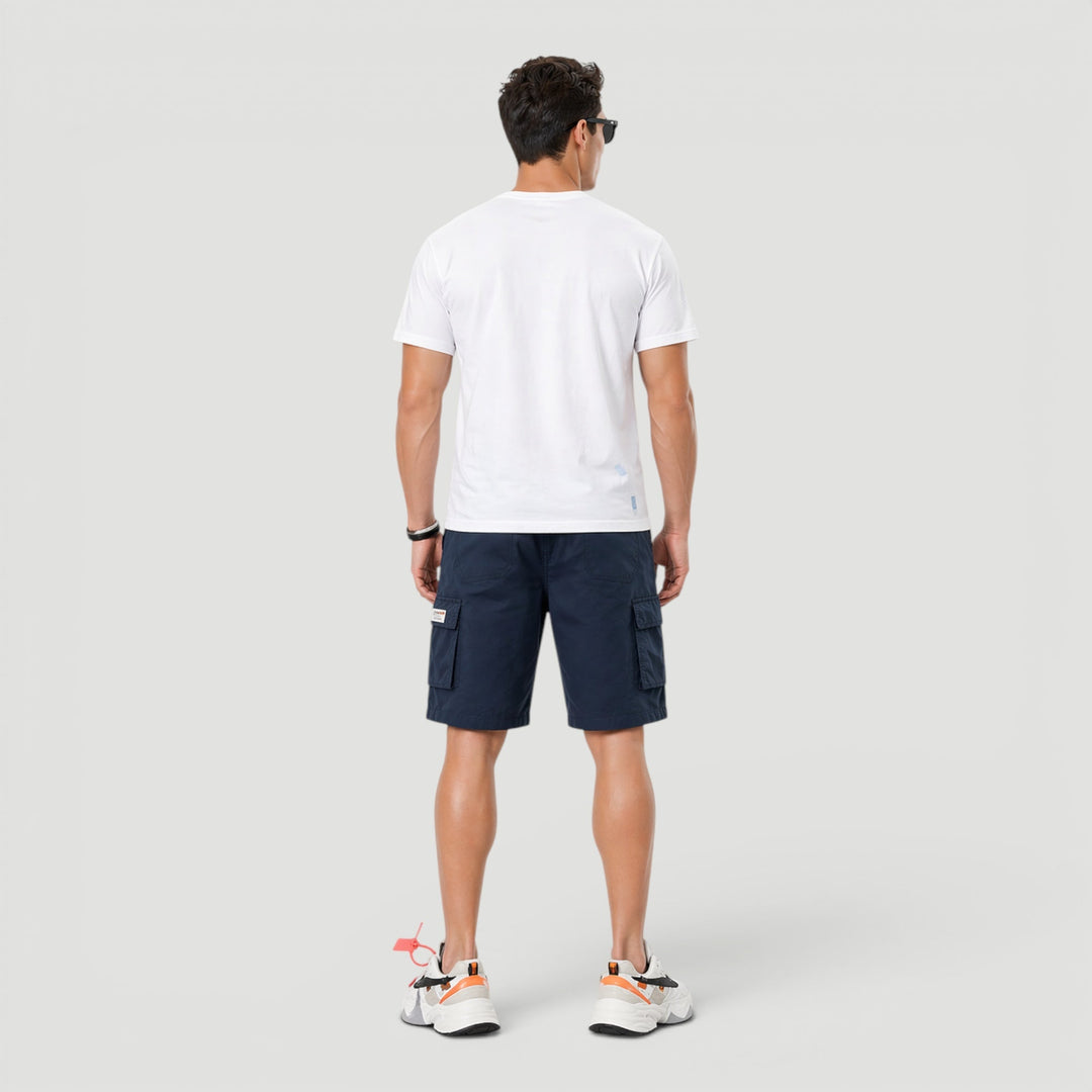 Versatile men's drawstring cargo shorts, designed for comfort & utility, perfect for summer, travel, or everyday casual.
