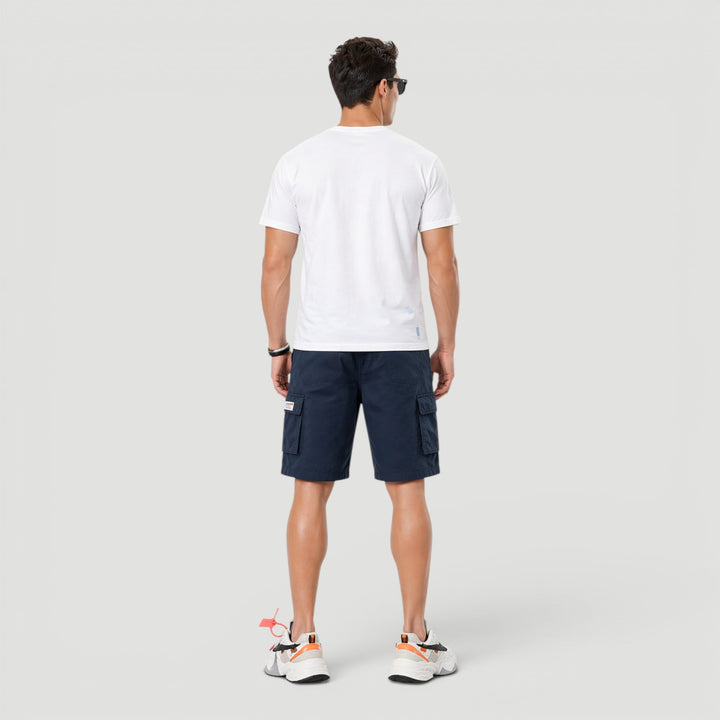 Versatile men's drawstring cargo shorts, designed for comfort & utility, perfect for summer, travel, or everyday casual.