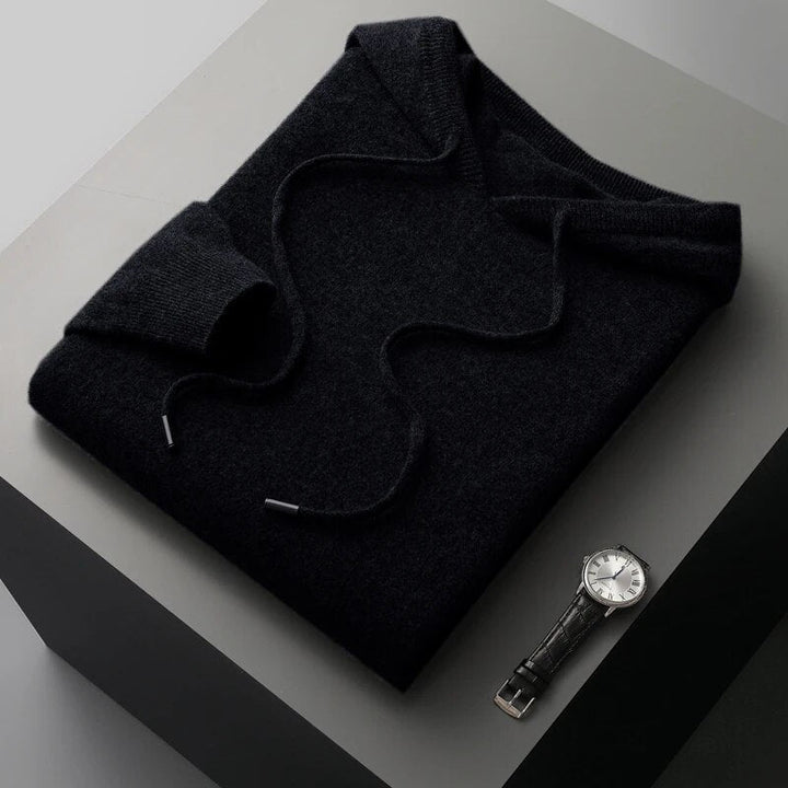 Relaxed fit men's pullover hoodie sweater with drawstring, a versatile piece for stylish comfort.