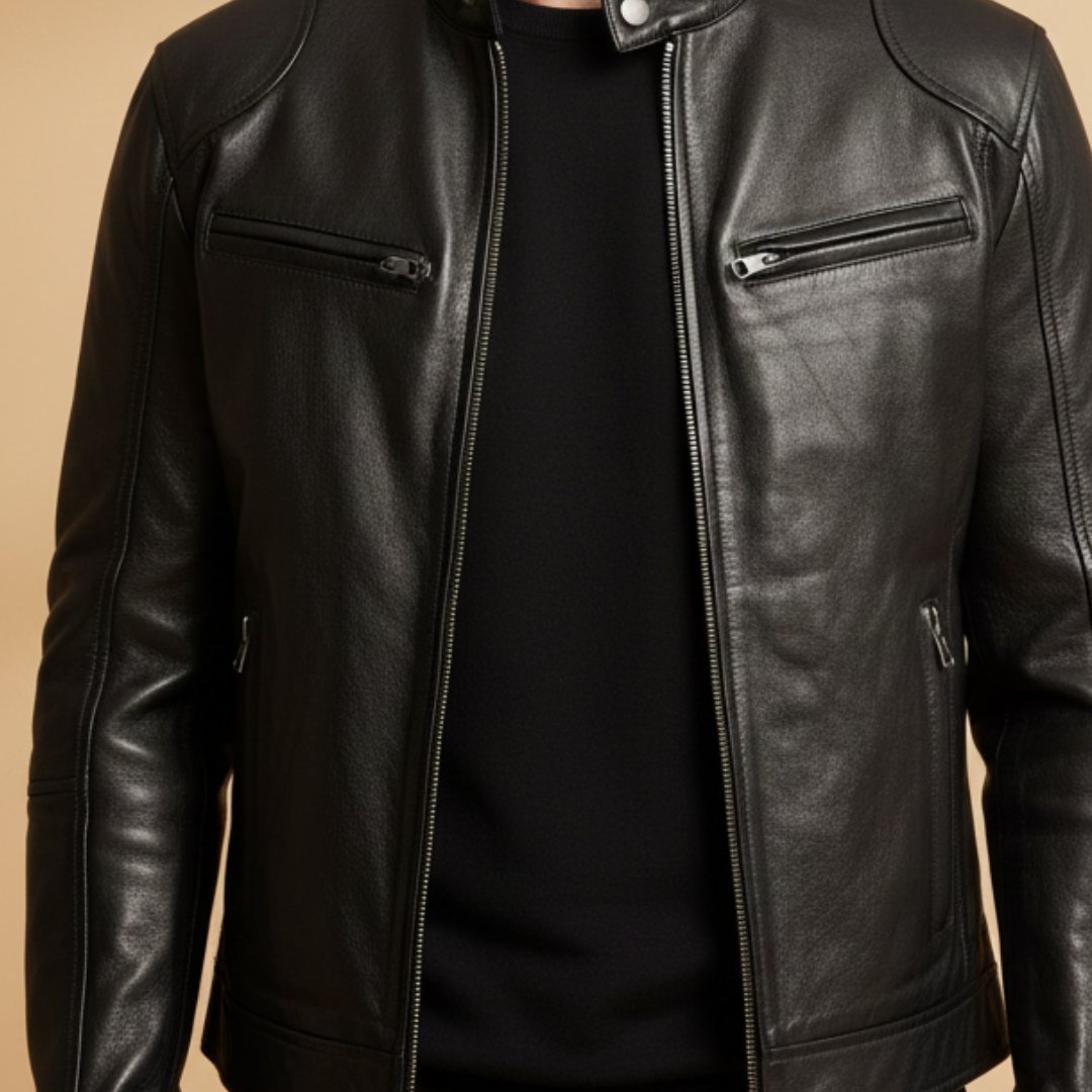 Durable men's zipper jacket, perfect for layering, with convenient adjustable cuffs.