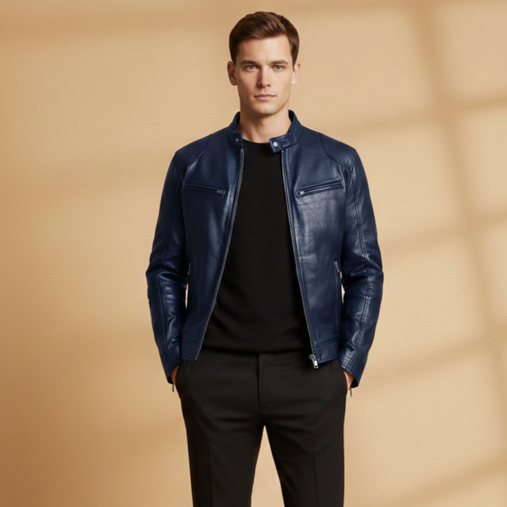 Men's lightweight zipper jacket in olive green, featuring adjustable cuffs for a custom fit.