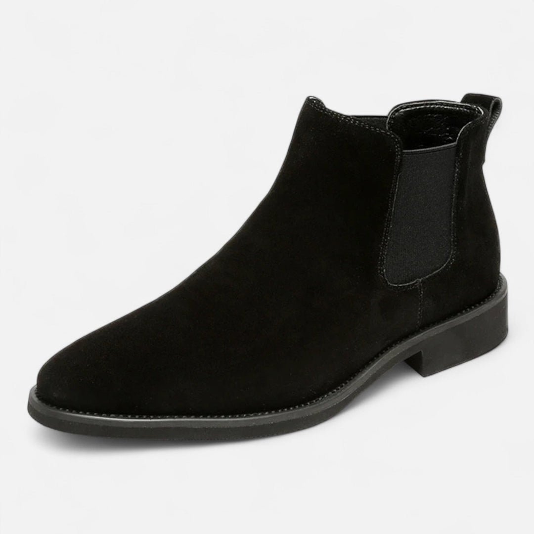 Premium leather men's boots: Chelsea style for a taller, fashionable appearance.