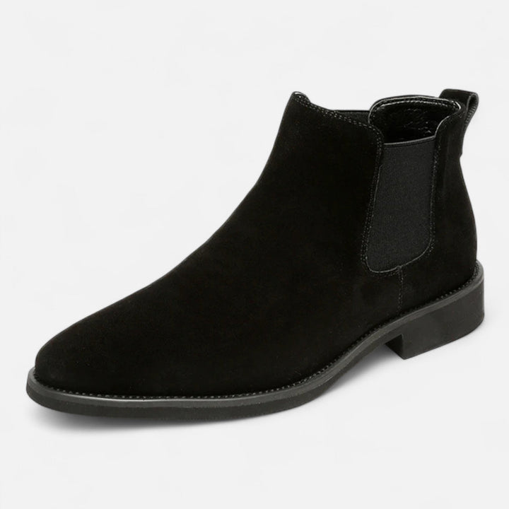 Premium leather men's boots: Chelsea style for a taller, fashionable appearance.