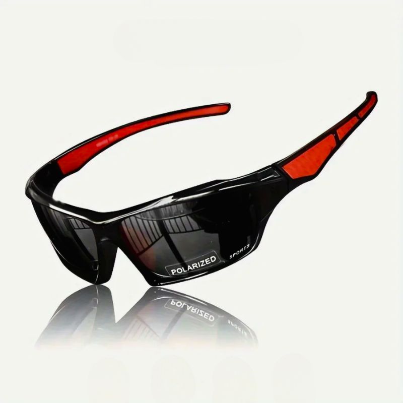 Men's polarized shield sunglasses. Premium eyewear offering clear vision & comprehensive UV protection.