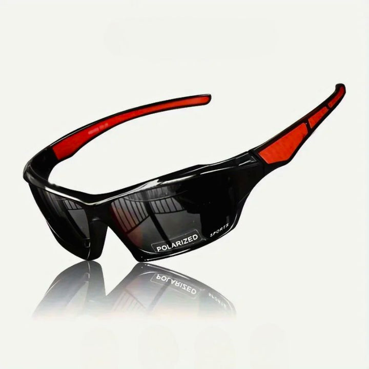 Men's polarized shield sunglasses. Premium eyewear offering clear vision & comprehensive UV protection.
