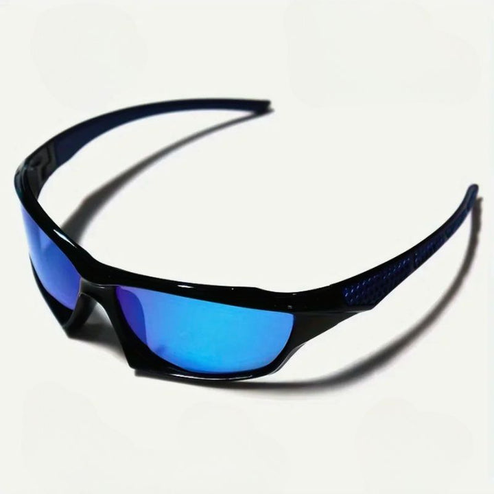 Fashionable men's polarized shield sunglasses. Outdoor eyewear for clear vision, full UV protection.