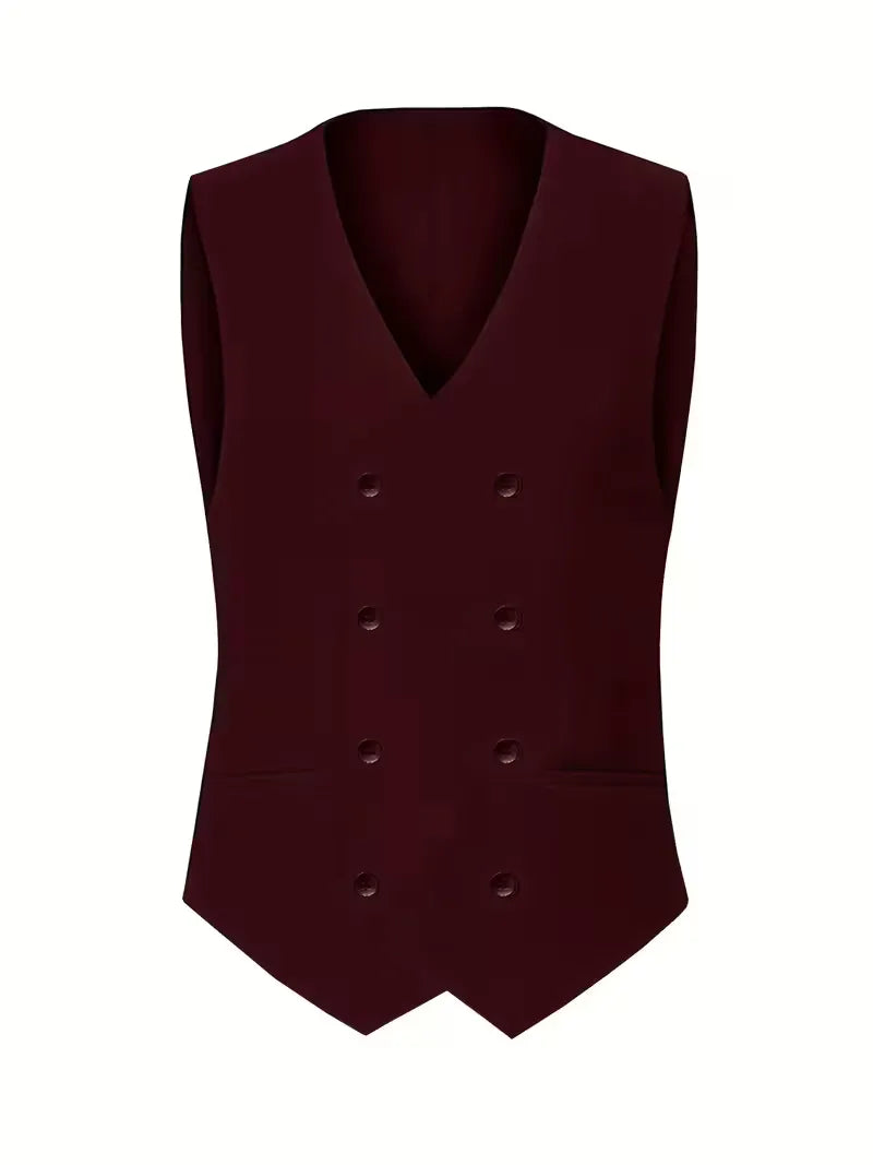 Premium men's navy slim fit business suit, a versatile 3-piece ensemble.