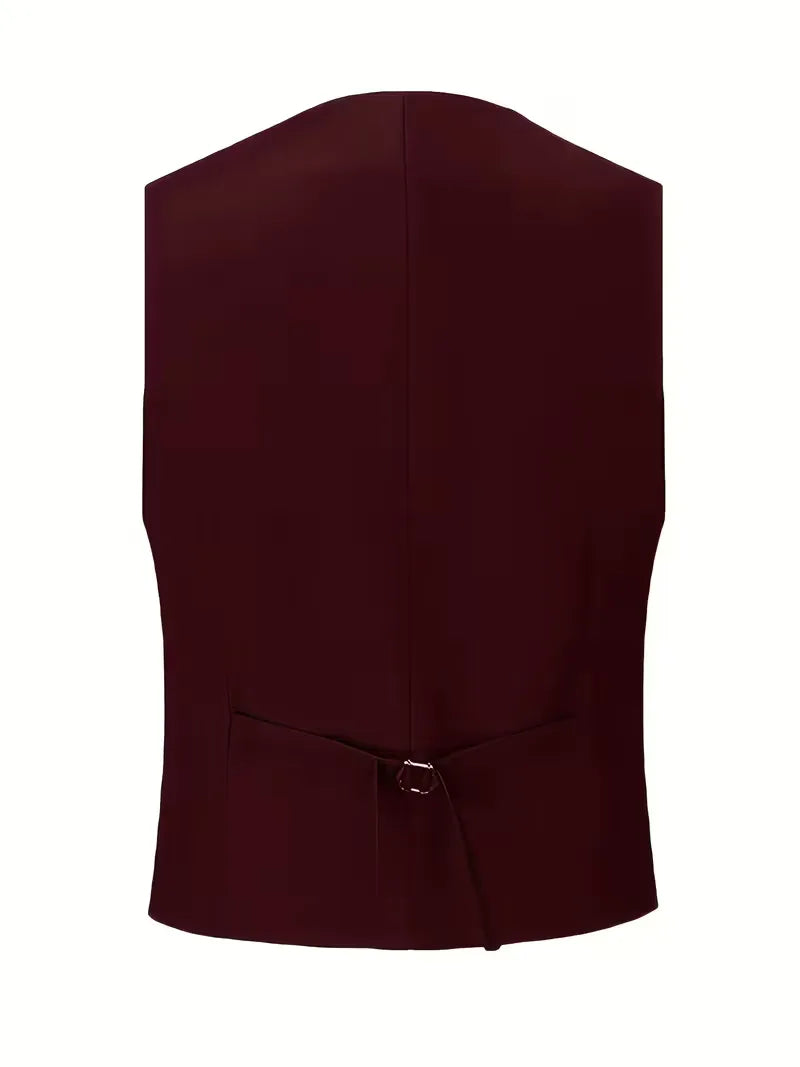 Stylish men's grey slim fit wedding guest suit with a sophisticated waistcoat.