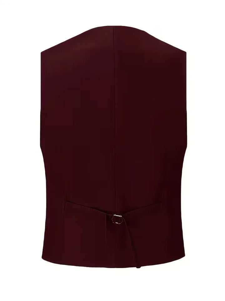 Stylish men's grey slim fit wedding guest suit with a sophisticated waistcoat.