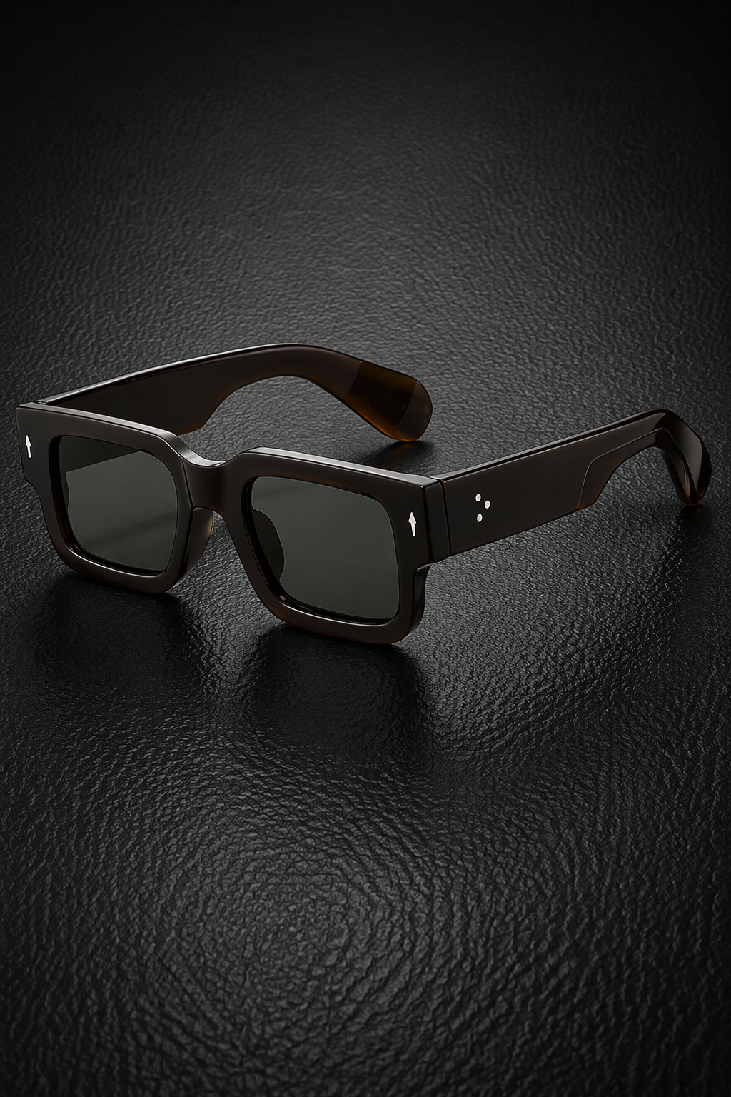 Men's bold rectangle fashion sunglasses. Tinted lenses, ideal for urban street style.