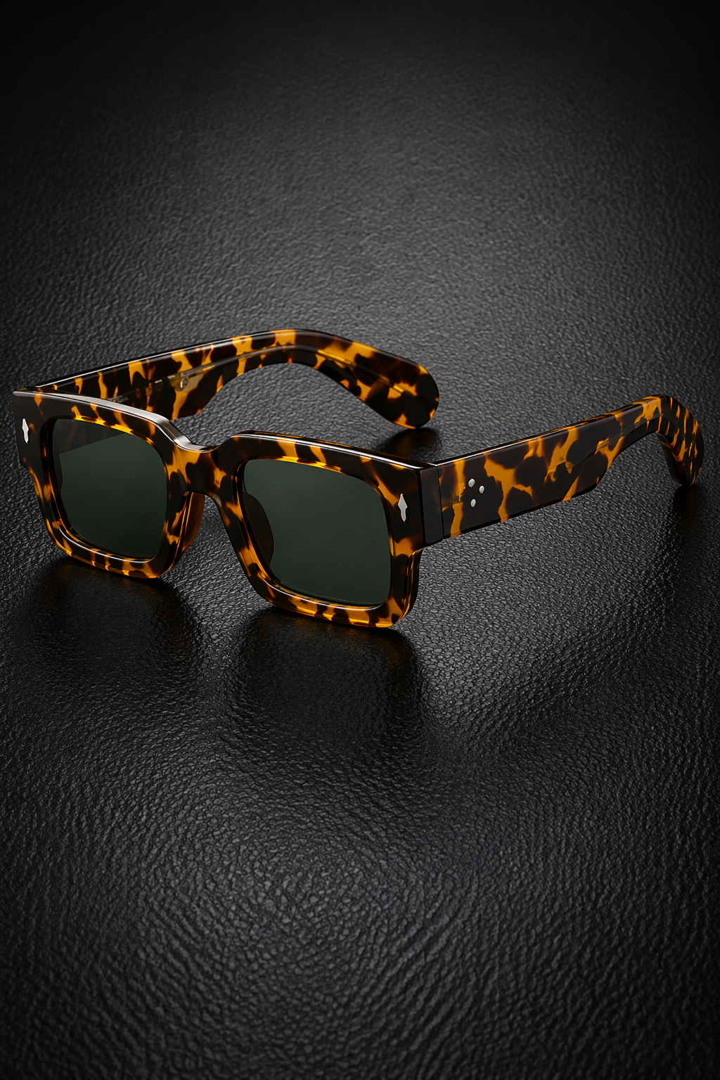 Signature men's bold rectangle sunglasses, offering tinted lenses and unique street style.